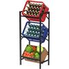 Lifewit Ripiano Porta Casse 3 Cassette, Robusto Scaffale Portabottiglie per Birra, Frutta, Verdure, Acqua per Cucina/Panetteria/Garage/Bar, Portata 450 kg