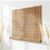 Generico 50 60 80 90 100 120 150 180cm Tenda Bamboo Tapparella in Canna Arelle - Tenda a Rullo per Esterno Cannette Bamboo, per Finestra Balcone Privacy Su Misura(W80cm x H215cm)