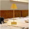 TEKHOME Lampada da Tavolo Ricaricabile LED D27-3C - Senza Fili, 3 Temperature di Colore, Dimmerabile Touch, USB, Moderna per Ristorante, Camera, Comodino (GIALLO)