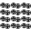 QUARKZMAN 12 Set Bottoni Automatici a Pressione 15mm Bottoni a Pressione da Cucire Metallo Accessori per Chiusura Borse Vestiti Jeans Cucito Artigianale, Nero