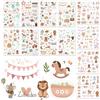 GROFIS 316 Adesivi di Album per Bambini, Baby Stickers per Libri Degli Ospiti di Compleanno, 8 Fogli Adesivi Disegnati a Mano, Scrapbooking Stickers per Album di Foto Libro degli Ospiti, Biglietti