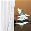 PONY DANCE Tenda Termica Isolante - Tende Fonoassorbenti ad Anelli Tende con Tessuto Soffiato Fuso per Filtri Antipolvere 100% Tende Oscuranti 2 Pezzi 132x213 CM, Bianco Puro