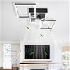 Homefire Lampada da soffitto moderna con ventilatore 68 cm - Ventilatore da soffitto con luce, 6 velocità Ventilatore da soffitto a LED con luce, dimmerabile con telecomando e timer per soggiorno