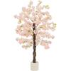 ML DESIGN modern living ML-Design Albero di Ciliegio Artificiale 150 cm Rosa, Pianta Finta Grande e Realistica con Tronco in Legno Naturale, Albero Decorativo in Vaso per Interni ed Esterni, Arredo Casa, Ufficio e Soggiorno