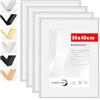 HIMEETIME® 4x Cornice 30x40 cm in metallo argento e alluminio, adatta per documenti 30x40 cm, quadri e foto.