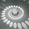 ChaoZan Applique da parete a spirale in vetro a luce sporgente 3W Moderna lampada di Muro a LED in Alluminio per camera da letto, corridoio, bar, caffetteria, soggiorno, ristorante(luce bianca)