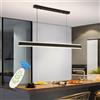 WSXEDC Luce Moderna Del Pendente Del LED, Luci Dimmerabili Dell'Isola Della Cucina Lampadari Neri Di Pranzo Della Plafoniera Per Il Bar Del Soggiorno Dello Studio Dell'Ufficio 150cm