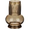 Hollyone Vaso in vetro marrone da 18 cm per fiori, vaso in vetro moderno per decorazione della casa, vaso da fiori decorativo per matrimoni, caminetti, feste, tavolo, centrotavola, mensola, soggiorno,