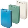 WELL HOME MOBILIARIO & DECORACIÓN Set di 3 contenitori multiuso pieghevole da 25 litri c/uno (75 l totali), in plastica riciclata, 45 x 30 cm, colore