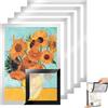 Atliberswo 10 cornici magnetiche formato A4, autoadesive, con chiusura magnetica e tasca per le informazioni, formato DIN A4, 32,5 x 24 cm, colore: argento