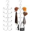 Xyvor Portabagagli per Borse E Sciarpe, Organizer Per Sciarpe con 12 Ganci In Silicone, Pieghevole Salvaspazio Porta Foulard Da Armadio con Ganci Girevoli A 360° Per Scialli, Cinture E Cravatte