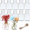 ACOMTUO 12 Vaso Fiori Piccoli,125 ML Mini vasi in vetro,Viene fornito con corda di iuta,Vaso Fiori Vetro,per uso domestico,decorazioni per Decorazione da Tavolo Matrimoni Feste,Lavabile in lavastoviglie