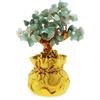 YINETTECH - Bonsai per feng shui, albero dei soldi con pietre, decorazione artistica per ufficio e salotto, ottimo regalo portafortuna, colore: verde