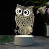 Mengjay Gufo 3D Lampade, Illusione Ottica Luce Notturna, LED Decorazione Illuminazione Luce di Notte, 3 Colori Controllo Interruttore Lampada Comodino Miglior Regalo di Natale di Compleanno per Bambini.