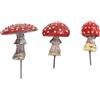 lyrlody Arredamento a Funghi Luminosi, Paesaggio di 3 Funghi Luminosi, Decorazione Divertente per Bambini, Crea un Paesaggio Magico con Statue Riutilizzabili, Decorazioni da Giardino Versatile per