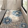 Z·Bling Tappeto Doccia Antiscivolo 80x90cm,Tappetino Vasca in Luffa,Tappeto Bagno Senza Ventose,Tappetino Doccia con Fori di Drenaggio,Motivo Floreale I