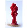 realGOOS Candela esoterica rossa con coppia di innamorati abbracciati 22 cm