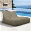 SXBCyan Fodera Poltrona a Sacco (Senza Imbottitura) Pouf da Esterno Giardino Impermeabile, in Oxford, Giardino, Spiaggia, Piscina, Galleggiante, Adulti(2 Seat-Dark Sand)