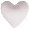 Morbidissimi - Cuscino Arredo Cuore Danae in Velluto 35x38 cm Perla, Cuscino Decorativo Sfoderabile con Cerniera, Design Romantico per Divano Letto Poltrona, Made in Italy AC371