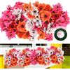 msymsyu Fiori artificiali per esterni, 7 mazzi di fiori artificiali, come veri per esterni, 35 cm, 3 colori, per balcone, decorazione per la casa, feste, interni, esterni, decorazione per esterni