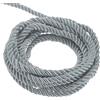 QUARKZMAN Corda Intrecciata in Poliestere, 11 Iarde 3mm 3-Fili Corda Intrecciata Brillante per Tende da Esterno per Borse Regalo Decorativa di Natale, Grigio - 10M
