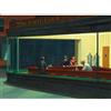 Fine Art Prints Stampa su tela dell'iconico dipinto di Edward Hopper I nottambuli, di ottima qualità, da appendere alla parete, 45,72 x 61 cm