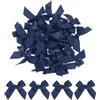 QUARKZMAN 30Pz Mini Fiocco Nastro 1.5 Mini Fiocchi Fiori Nastro Raso Tessuto per La Festa Compleanno Matrimonio Fai da Te Artigianale Blu Scuro