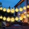 LuJasi Catena Luminosa Esterno Solare 8M 30LED, IP65 Impermeabile luci da Esterno Giardino Solari, 8 Modalità & Funzione Memoria Luci Solari da Giardino per Terrazzo, Gazebo, Festa, Balcone (Bianco Caldo)