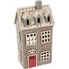 Home of Christmas Lichthaus | Tealight Cottage | Candeliere | Portacandele | Ceramica (azzurro/beige, 25,5 x 14 x 9,5 cm)