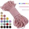LEREATI Filo Elastico per Braccialetti Resistente, Cordoncino Elastico 2mm x 20m Elastici Braccialetti Cordino Elastico, Filo Nylon per Collane Perline Braccialetti Fai da Te Cucire (Rosa Carne)