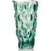 CEMABT Vasi di vetro da 3 libbre per fiori vaso morden indistruttibile spesso per tavoli centrotavola, colorati, vintage e luminosi, grandi vasi di fiori per bouquet regali unici (verde)