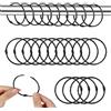 LuLuxinxin 45 Pezzi Anelli Apribili per Tende, 56mm Anelli per Doccia, Anelli per Asta Tenda, Ganci Metallici Appenditenda, Anelli per Binari e Aste Tende (Nero)