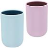 FORYNXHWIN 2PCS Tazza per Spazzolino da Denti, Tazza per Collutorio, Porta Spazzolini,Porta Spazzolino Bagno(Rosa e blu)