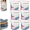 Knubbuf No Pump 3D Vacuum Storage Bags, Extra Large Vacuum Storage Bags for Clothes & Duvets, Press & Seal Roll-Up Compression Bags for Travel, Thickened Reusable Space Saver Bags (6PCS,L:100x80x30cm)
