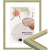 WANDStyle cornice foto legno 20x20 cm, cornici da parete, cornice rustico 20x20 cm, portafoto da parete, cornici foto verde chiaro per appendere, Photo Frame H340 - Made in Germany