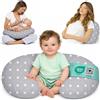 Flowen Cuscino Allattamento e Gravidanza Ciambella Allattamento Neonato con Federa in 100% Cotone e Morbido Riempimento Supporto Ergonomico alla Schiena Idea Regalo per Neo Mamme Accessorio Premaman Lavabile