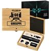 Maverton Cavatappi Elettrico per Vino + Apribottiglie Birra - Set da 6 Pezzi - Personalizzazione con Stampa - Scatola in Legno di Bambù - dimensioni 27x22x7 cm - per Lui - Anni