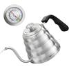 WENEGG Bollitore da caffè con termometro per temperatura esatta, 1182,9 ml, bollitore a collo di cigno in acciaio inox di alta qualità, per caffè a goccia, caffettiera francese e tè