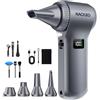 NACKEO Compressore Aria Portatile, 230.000RPM Soffiatore Aria Compressa, 100 Livelli di Velocità Regolabili, Mini Soffiatore a Batteria con Luce LED e Display,Soffiatore per la Polvere per Casa,Auto,Esterni