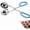 Agatige Paletta per polpette grande, pinza per polpette, macchina per pop per dolci, melone, paletta per biscotti in acciaio inossidabile(Blu)