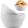 Doafoce 6 Ciotola 20cm 1200 ml Unbreakable Insalatiera Plastica Riutilizzabili Grandi Ciotole per Cereali Bowl Set per Picnic Adatti al Microonde, Lavabili in Lavastoviglie