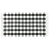 WohnDirect Tappeto da cucina a scacchi grigio 50 x 100 cm per cucina, corridoio, soggiorno - Tappeto da cucina antiscivolo e lavabile in lavatrice - Tappeto in cotone al 100% con frange giocose
