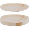 GRÄWE Set di piatti usa e getta, piatti rotondi in legno, 25 pezzi, 24 cm, stabili piatti per 25 persone, più stabili come piatti di carta, ideali come stoviglie per feste e stoviglie usa e getta