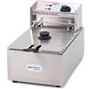 Ristoattrezzature Friggitrice Elettrica Singola Vasca, Professionale in Acciaio Inox - 6 Litri, Capacità Olio 4 Litri