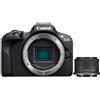 Canon EOS R100 Kit RF-S 18-45mm F4.5-6.3 IS STM 24,1 MP 4K Nero