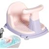 ycezw Seggiolino per vasca da bagno per bambini - Accesso anteriore aperto, stabile protezione antiribaltamento, di supporto perimetrale circolare, utilizzo versatile, montaggio su superficie liscia