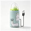 Agatige Scaldabiberon per latte materno, biberon portatile USB Mantiene caldo il latte elettrico Conservazione da viaggio Scaldalatte termostatico per il pasto del bambino(Orso polare)