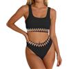Generico 2026 Costume da Piscina Donna Lingerie Sexy Vintage Nuoto Pantaloncini Vestiti Bagno Camicione Lungo Brasiliana Intimo Hot Intero Micro Bikini Slip Mare Copricostume IT(Nero4,XL)