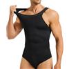 Gotoly Compressione Uomo Shapewear Canotta Contenitiva Snellente Intimo Modellante Full Body Shaper con Pantaloncini da Gamba Fascia Addominale Maglietta