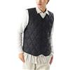 DAIHAN Uomo Gilet foderato in pile Gilet Caldo Corto invernale con Bottoni Giacca senza maniche Gilet di Capispalla Imbottito Trapuntato Canotta Smanicato NeroSM 4XL